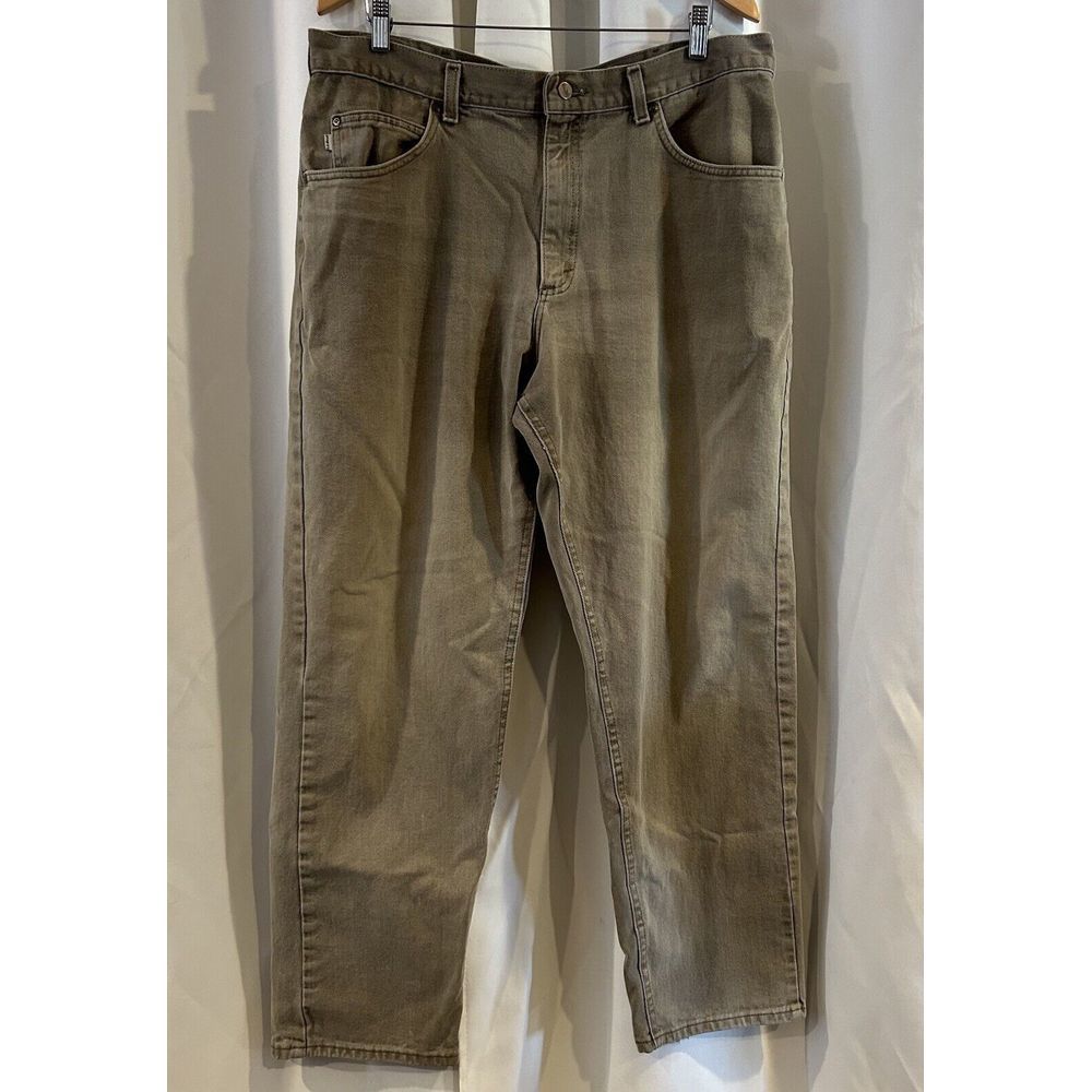 Vintage LL Bean Jeans 40X32 Brown Double L Natural Fit Leather Tab Made in USA